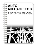 BookFactory Mileage Log Book/Auto Mileage Expense Record Notebook for Taxes - 124 Pages - 5" X 7" Wire-O (LOG-126-57CW-A(Mileage))