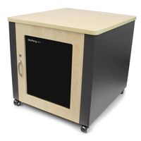 StarTech.com 12U AV Rack Cabinet - Quiet - Wood Finish - Rack Enclosure Server Cabinet - 22 in. Deep (RKQMCAB12V2)