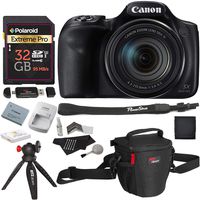 Canon PowerShot SX540 HS with 50x Optical Zoom and Built-in Wi-Fi, Polaroid 32 GB U3 Memory Card, Tripod, Spare Battery, Camera Bag and Accessory Bundle