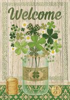 Briarwood Lane Lucky Clovers St. Patrick's Day Garden Flag Shamrocks Primitive 12.5" x 18"