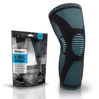 POWERLIX Knee Compression Sleeve - Best Knee Brace for Men & Women - Knee Support for Running, Basketball, Weightlifting, Gym, Workout, Sports - Please Check Sizing Chart