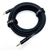 Stereo Audio 3.5mm Cable 15 Ft, Male to Male Heavy Duty Auxiliary Cable - 1 Pack