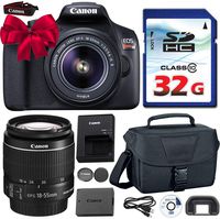 Canon EOS Rebel T6 DSLR 18mp WiFi Enabled + EF-S 18-55mm IS [Image Stabilizer] II Zoom Lens + Canon Professional Gadget Bag + Commander 32GB Class 10 Ultra High Speed Memory Card