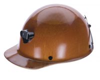 MSA 460409 Skullgard Cap Hard Hat, with 4-point Staz-on Suspension, lamp bracket and cord holder, Standard, Natural Tan