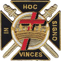 Knights Templar Symbol Cut-Out Iron-On Patch [Black - 2.75"]