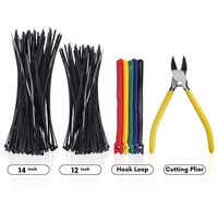 Zip Tie 200 Pcs 12-14 Inche 50lb Strong And Hook Loop 20 Pcs Whit Cutting Plier Zise 6