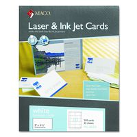 MACO ML8550 Microperforated Laser/Ink Jet Business Cards, 2 x 3 1/2, White (Box of 250)