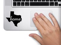 ExpressDecor #2 Home Texas State Name Keypad Computer Laptop Symbol Decal Family Love Car Truck Sticker Window (Black)