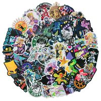 50Pcs JoJo's Bizarre Adventure Stickers Set Animated Cartoon Sticker Decals for Water Bottle Laptop Cellphone Bicycle Motorcycle Car Bumper Luggage Travel Case. Etc (JoJo's Bizarre Adventure)