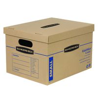 Bankers Box SmoothMove Classic Moving Boxes, Tape-Free Assembly, Easy Carry Handles, Small, 15 x 12 x 10 Inches, 10 Pack (7714901)