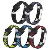 iHillon Compatible with Fitbit Alta (HR)/ Fitbit Ace Bands, 5-Pack Two-Toned Breathable Sport Strap with Metal Buckle Compatible with Fitbit Alta/ Alta Hr/ Fitbit Ace for Women Men, Large