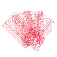 1 Inch Letters for Flet Letter Board,188 Pieces Including Letters, Numbers & Symbols for Changeable Plstic Letter Board by Veskaoty (Pink)