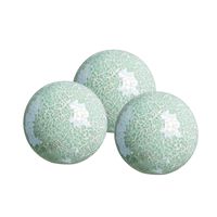 WH Housewares Glass Decorative Balls Set of 3 Glass Mosaic Sphere Diameter 4" (Teal Blue)