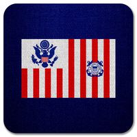 ExpressItBest Premium Vinyl Decal/Sticker - US Coast Guard (USCG), Ensign