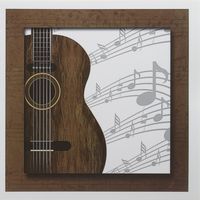 3dRose Guitar Music Concept - Greeting Cards, 6 x 6", Set of 12 (gc_149974_2)