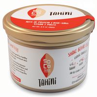 SoCo All Natural Sesame Tahini (Glass Jar) -Kosher | Stone Ground, Organically Grown, Slow Roasted, Gluten-Free, Vegan, Peanut Free (6.4 Ounce Jar) (Tahini 1 Pack)