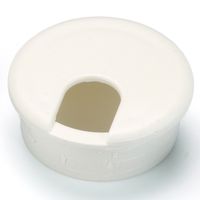2-1/2" Cable Management Plastic Grommet, White, 1ea