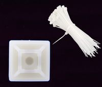 80 Pack Adjustable Zip Ties with Adhesive Mount, Adjustable Durable Self Locking White Nylon Zip Cable Ties for Home Office Garage Workshop