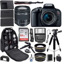 Canon EOS Rebel T7i DSLR Camera with 18-55mm Canon Lens & Premium Accessory Bundle - Includes: SanDisk Ultra 64GB SDXC Memory Card & More