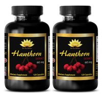 Heart Health Supplements Women - Hawthorn Extract 665MG - Dietary Supplements - Hawthorn herb - 2 Bottles (240 Capsules)