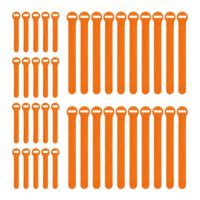 Wrap-It Storage Self-Gripping Reusable Cable Ties, Orange, 40 Pack (20 4" Straps, 20 8" Straps) - Hook and Loop Cord and Wire Organizer for Computer, PC, and Desk Cable Management