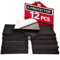 Non Slip Furniture Pads X-PROTECTOR - Premium 12 pcs 3" Furniture Pad! Best Furniture Grippers - SelfAdhesive Rubber Feet - Furniture Floor Protectors for Keep in Place Furniture & Furniture Stoppers