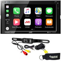 JVC KW-M855BW Compatible with CarPlay, Wireless Android Auto + Back-Up Camera