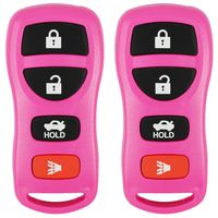qualitykeylessplus 2 Light Pink Remote Replacement 4 Button Keyless Entry FCC ID: KBRASTU15 Free KEYTAG
