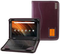 Broonel - Contour Series - Purple Heavy Duty Leather Protective Case Cover Compatible with The Lenovo Chromebook C330 11.6