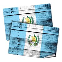 ExpressItBest Two 2"x3" Decals/Stickers with Flag of Guatemala - Wood - Long Lasting Premium Quality