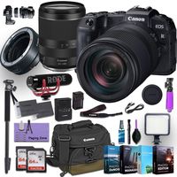 Canon EOS RP Mirrorless Digital Camera with RF 24-240mm Lens Plus Canon Mount Adapter EF-EOS R Bundled w/ (Rode Microphone, 4 Pack Photo Editing Software & More)