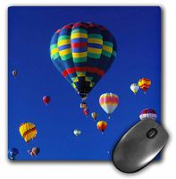 3dRose LLC 8 x 8 x 0.25 Inches Mouse Pad, Hot Air Baloon Scene, Blue Sky (mp_66308_1)