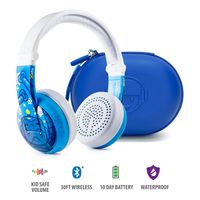 3-Step Volume Limiting Wireless Bluetooth Kids Headphones by Onanoff - Model Wave | Blue