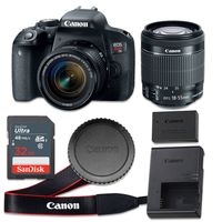 Canon EOS Rebel T7i 24.2 MP CMOS Digital SLR Camera with 3.0-Inch LCD with EF-S 18-55mm f/4-5.6 IS STM Lens - Wi-Fi Enabled (Renewed)