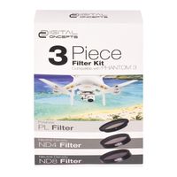 Digital Concepts DC-FK3-PH3 Drone Camera Lens Filter Kit for Phantom 3 (Black)