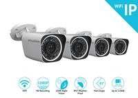 LaView 1080P WiFi Wirless Security Cameras - 4 Pack - HD Indoor/Outdoor WiFi Bullet IP Cameras with 100Ft Night Vision, Easy Remote Access, On-Board Storage Slot