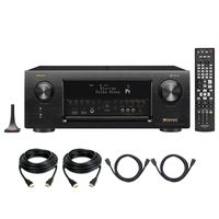 Denon AVR-X6400H HEOS 11.2 Network, Multi Room Audio Technology, Dolby Atmos, Bluetooth-WiFi in-Command 4K Ultra HD AV Receiver with 4 HDMI Cables