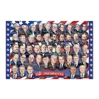 Melissa & Doug American Presidents Floor Puzzle (Easy-Clean Surface, Promotes Hand-Eye Coordination, 100 Pieces, 24" L x 36" W, Great Gift for Girls and Boys - Best for 3, 4, 5, and 6 Year Olds)