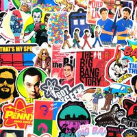 The Big Bang Theory Stickers Cartoon Laptop Stickers Cute Girl Vinyl Sticker Computer Car Skateboard Motorcycle Bicycle Luggage Guitar Bike Decal 50pcs Pack (The Big Bang Theory)