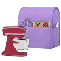 Luxja Dust Cover Compatible with 6-8 Quart Stand Mixer, Cloth Cover with Pockets for Stand Mixer and Extra Accessories (Compatible with All 6-8 Quart Stand Mixer), Lavender