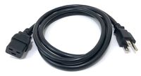 Micro Connectors, Inc. 6 feet C19 to NEMA 5-15P 14AWG AC Power Cord (M05-117UL)