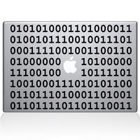 The Decal Guru Binary Decal Vinyl Sticker, 13" MacBook Pro (2015 & Older Models), Black (1409-MAC-13P-BLA)