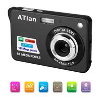 ATian 2.7" LCD HD Digital Camera Amazing Rechargeable Camera 8X Zoom Digital Camera Kids Student Camera Compact Mini Digital Camera Pocket Cameras for Kid/Seniors/Student (Black)