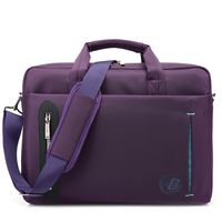 CoolBELL 17.3 inch Laptop Bag Messenger Bag Hand Bag Multi-compartment Briefcase Waterproof Nylon Shoulder Bag For Laptop/Ultrabook/HP/Macbook/Asus/Lenovo/Men/Women/Business (Purple)