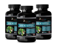 Anti inflammatory Herbal Supplement - Immune Support Advanced Complex 1550MG - Olive Leaf Extract Blood Sugar Support - 3 Bottles 180 Capsules