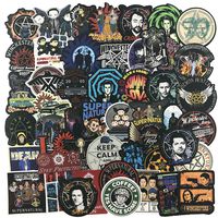 Supernatural Laptop Stickers 50Pcs Pack, Teen Movie Water Bottle Travel Case Computer Wall Skateboard Motorcycle Phone Bicycle Luggage Guitar Bike Stickers Decal