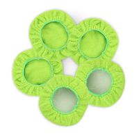 Car Care Replaced Microfiber Clothes for XINDELL Windshield Cleaning Brush Cotton Terry Washable Car Washing Pads - 5 Inch Diameter, Green, 5 Pack (Square)