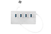 Whizzotech 4-Port USB 3.0 Hub Portable Aluminum Hub for Mac PC Laptop Notebook Desktop
