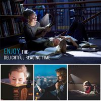 Newest Raniaco Mini Clip On Reading Book Light,Bright 4000K Warm 7 Led 2-Level Lamp for Books in Bed, 2.2oz 2H USB Quick Recharg