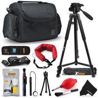 Premium Well Padded Camera CASE/Bag and Full Size 60" inch Tripod Accessories KIT f/Canon EOS Rebel T7i T6i T6S T5i T5 EOS 80D 70D 60D 7D 6D 5D, 7D Mark II 760D 750D (72" Tripod Kit)
